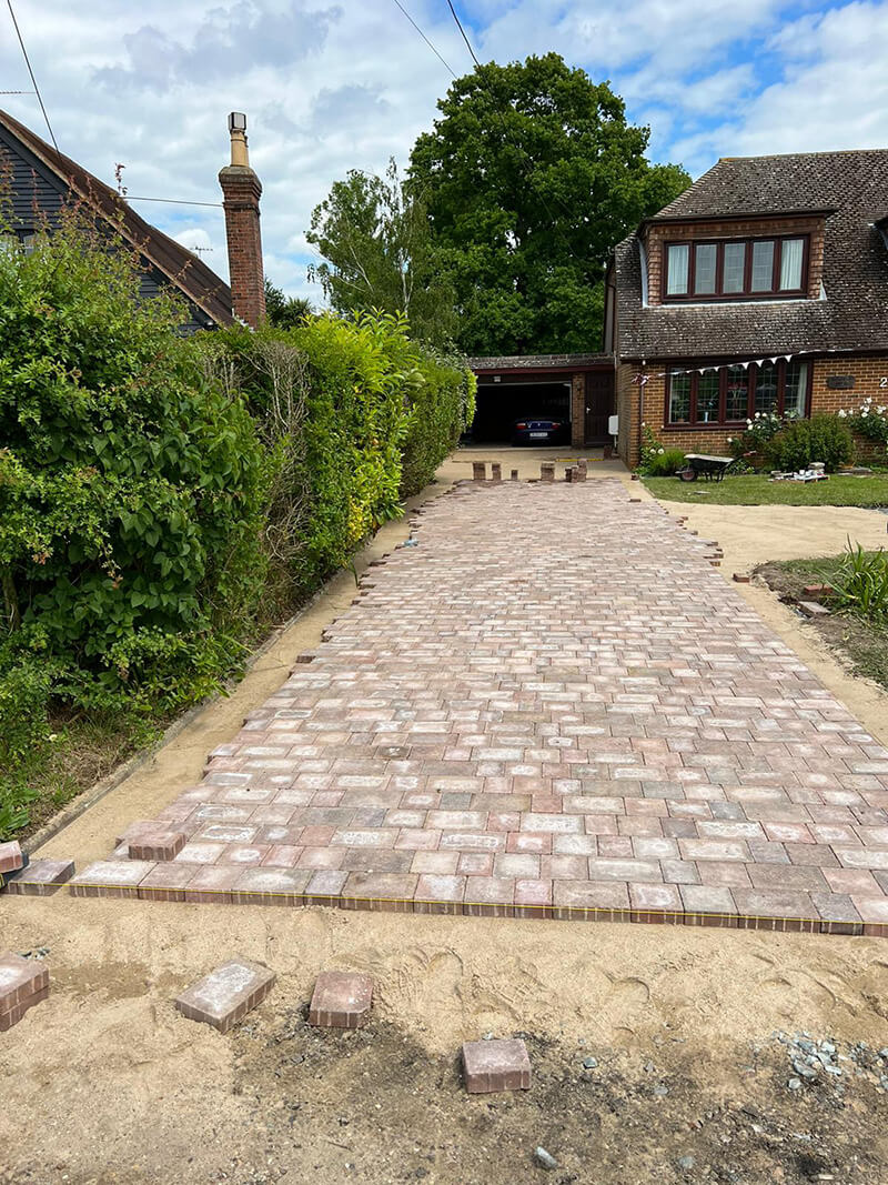 Crazy Paving, Tegula Block Paving and Greenhouse Base Slabs - Canterbury, Kent