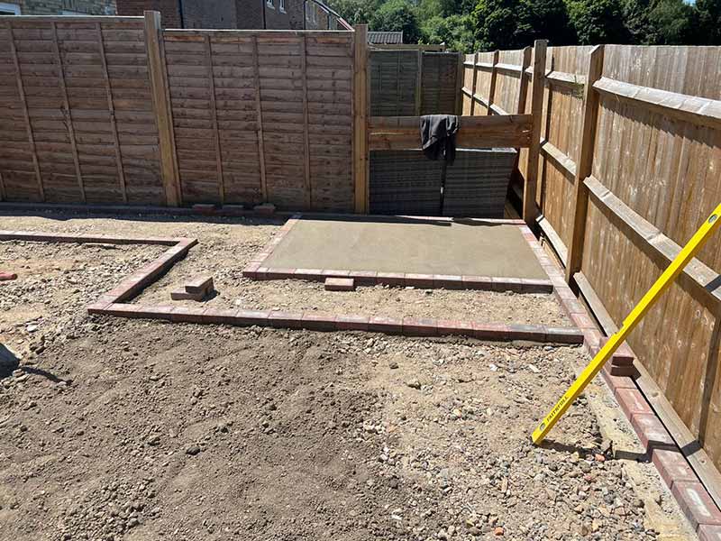 Indian Sandstone With Black Paving Edges and New Turf - Canterbury, Kent