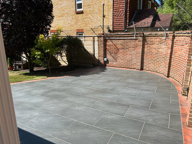 Replacing Old Paving With Porcelain Slabs - Herne Bay, Kent