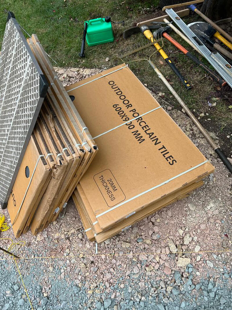 Replacing Old Paving With Porcelain Slabs - Herne Bay, Kent