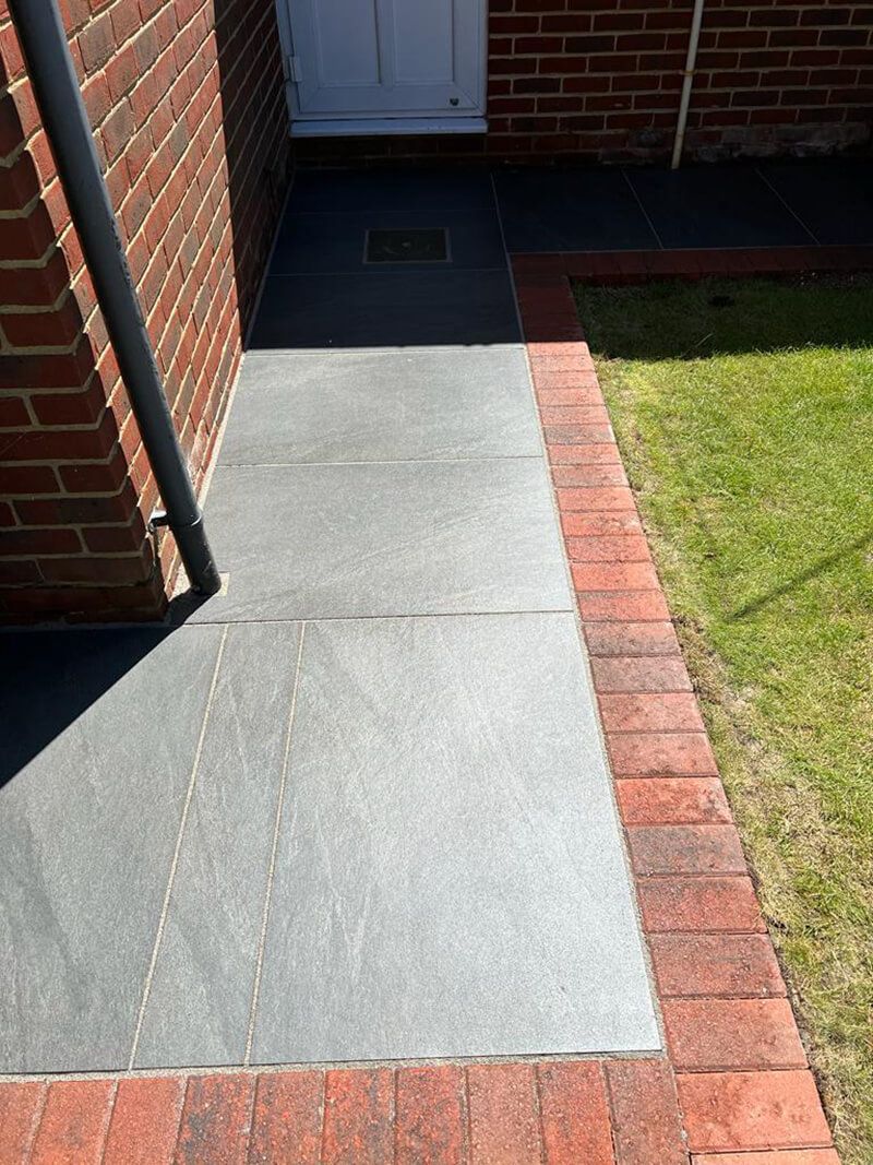 Replacing Old Paving With Porcelain Slabs - Herne Bay, Kent