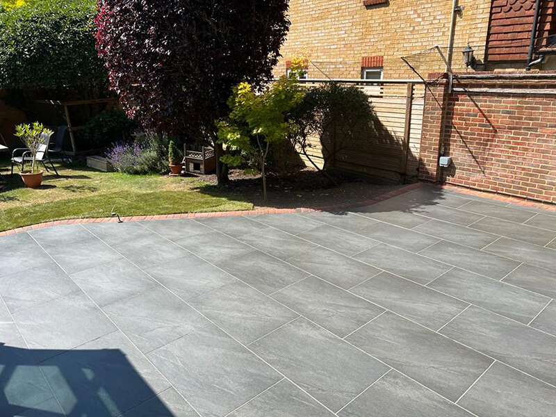 Replacing Old Paving With Porcelain Slabs - Herne Bay, Kent