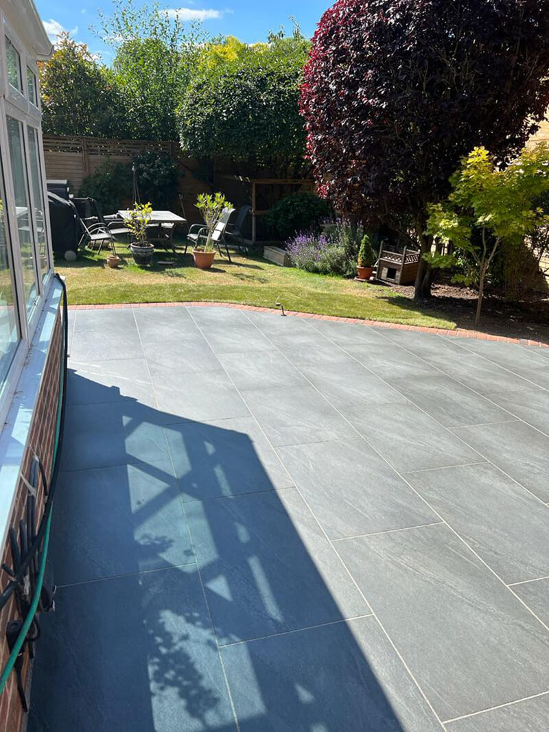 Replacing Old Paving With Porcelain Slabs - Herne Bay, Kent