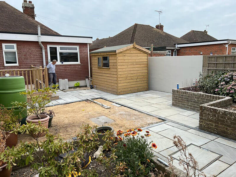 Indian Sandstone and Fencing - Romney Marsh, Kent