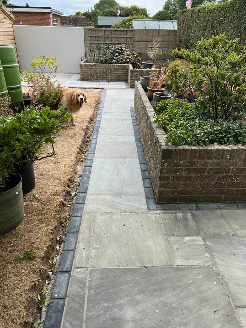 Indian Sandstone and Fencing - Romney Marsh, Kent