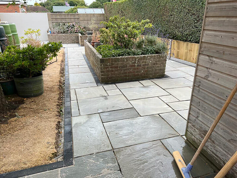 Indian Sandstone and Fencing - Romney Marsh, Kent