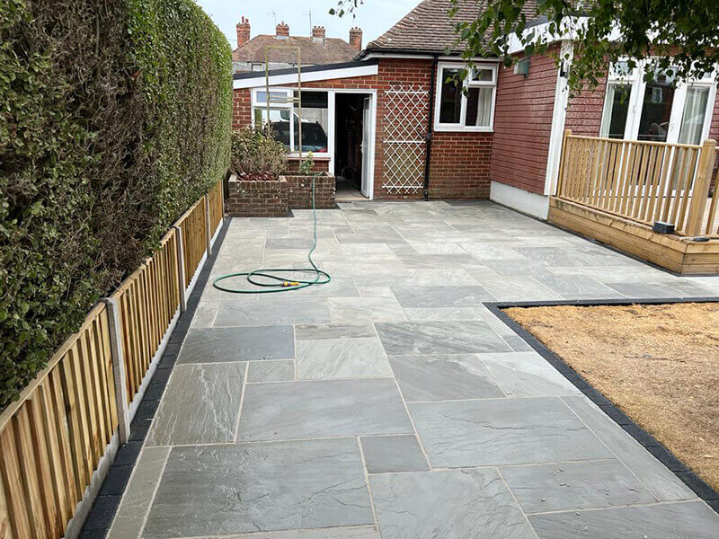 Indian Sandstone and Fencing - Romney Marsh, Kent