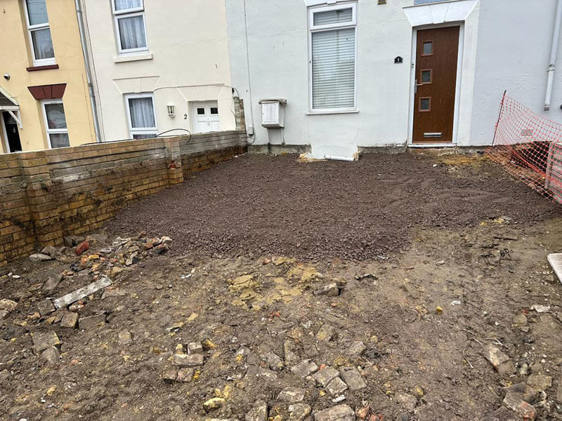 Paving For Two Next-door Properties - Gillingham, Kent