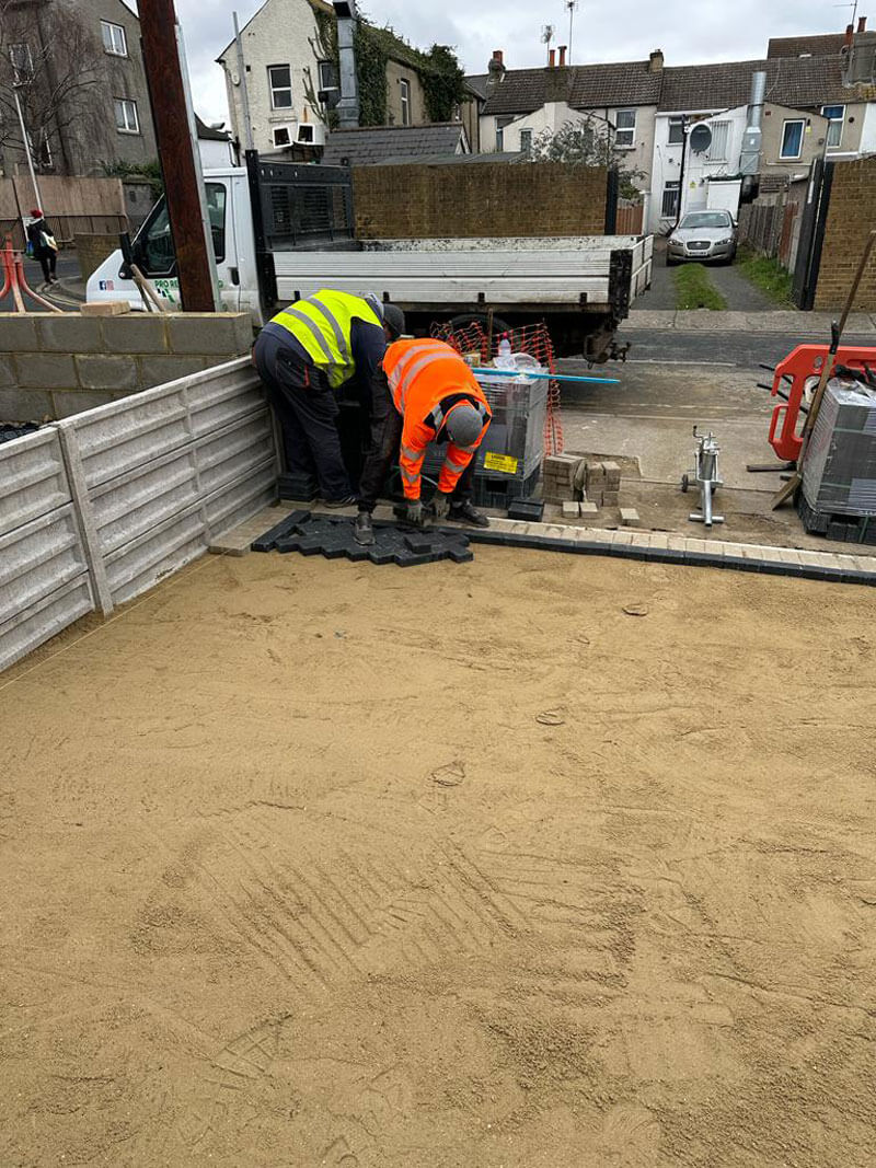Paving For Two Next-door Properties - Gillingham, Kent
