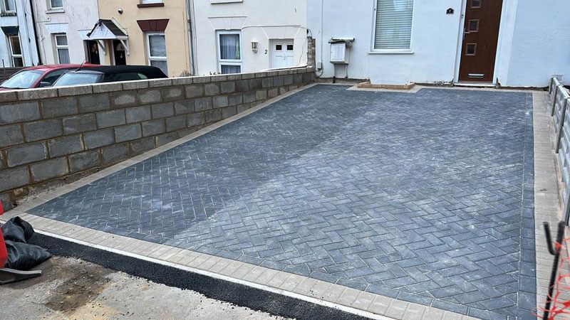 Paving For Two Next-door Properties - Gillingham, Kent