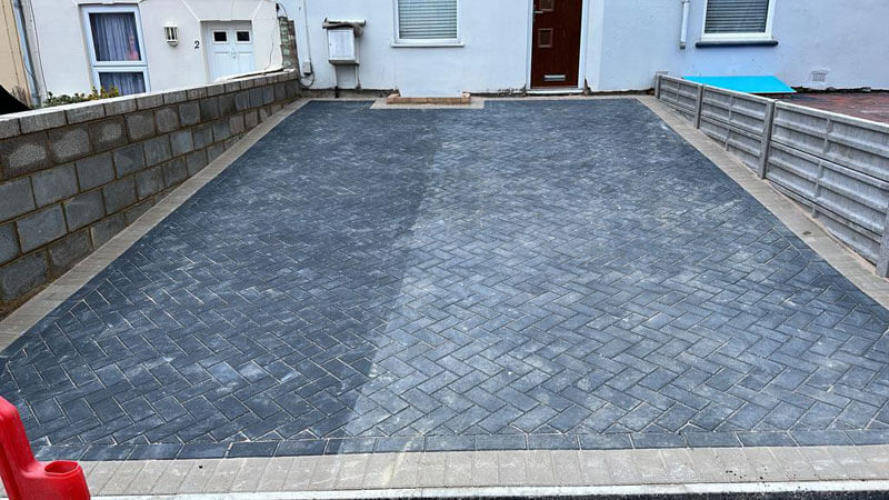 Paving For Two Next-door Properties - Gillingham, Kent