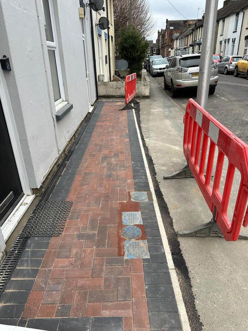 Paving For Two Next-door Properties - Gillingham, Kent